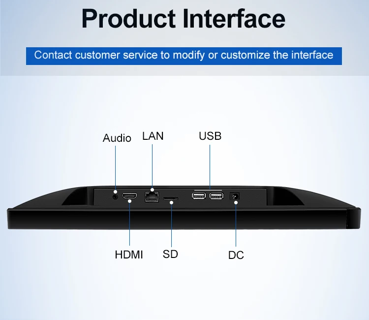 18.5 Inch IPS LCD All-In-One Industrial PC with Touch Screen Waterproof USB Interface RK3288 Core Android OS UK Plug