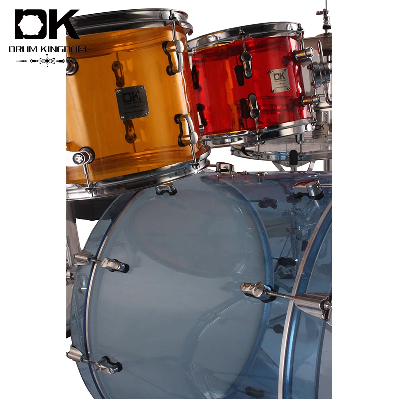 アクリルドラム オーダー品 10×10インチ ダイキャストフープ CANOPUS 玉田豊夢氏使用 特注アクリルドラムセット 24x16BD