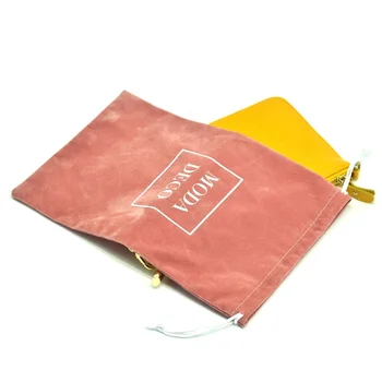 Promotional Cheap Custom Drawstring Bag Pale pink Velvet  Drawstring Shoe Dust Bag  VT-86