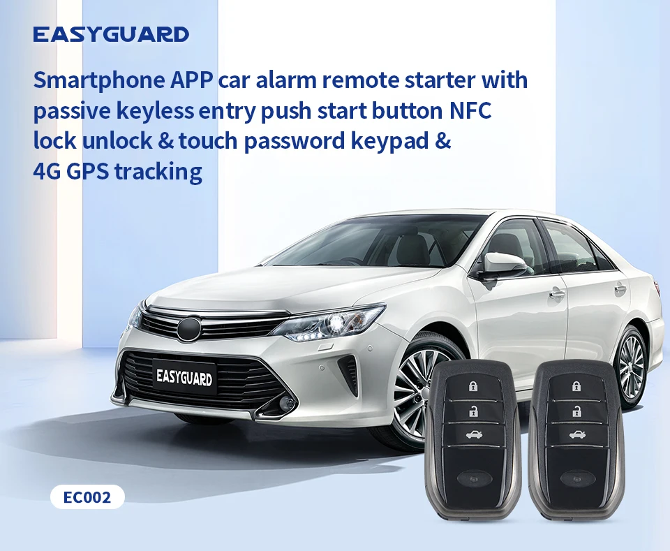 EASYGUARD PKE Car Alarm System With Proximity Lock Unlock Remote