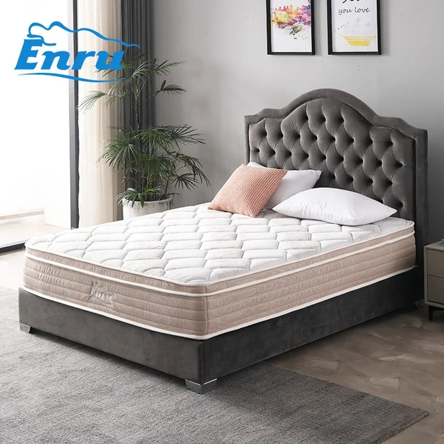 Enru High Density Comfortable Foam Bed Mattress with Pocket Spring Home Furniture Roll Packed mattress