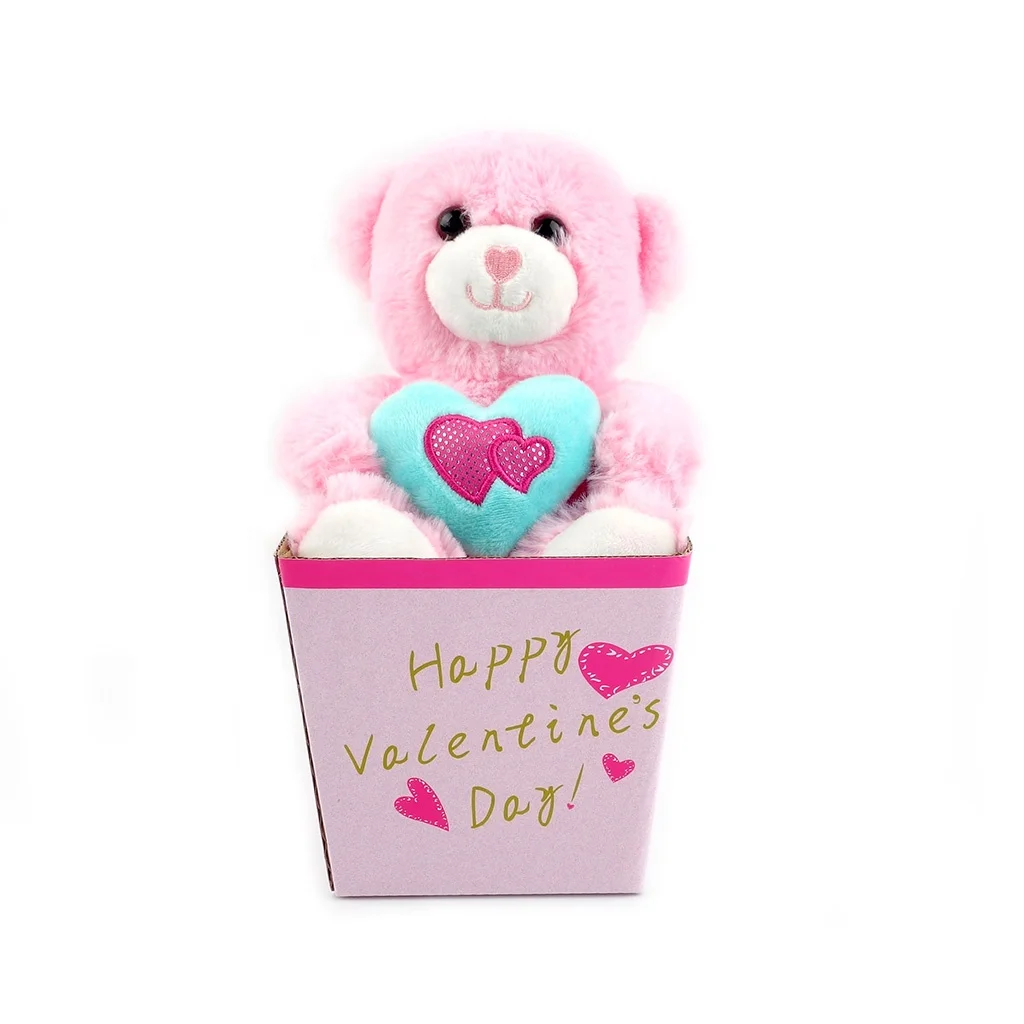 
 Плюшевый медвежонок в подарок на день Св. Валентина  
