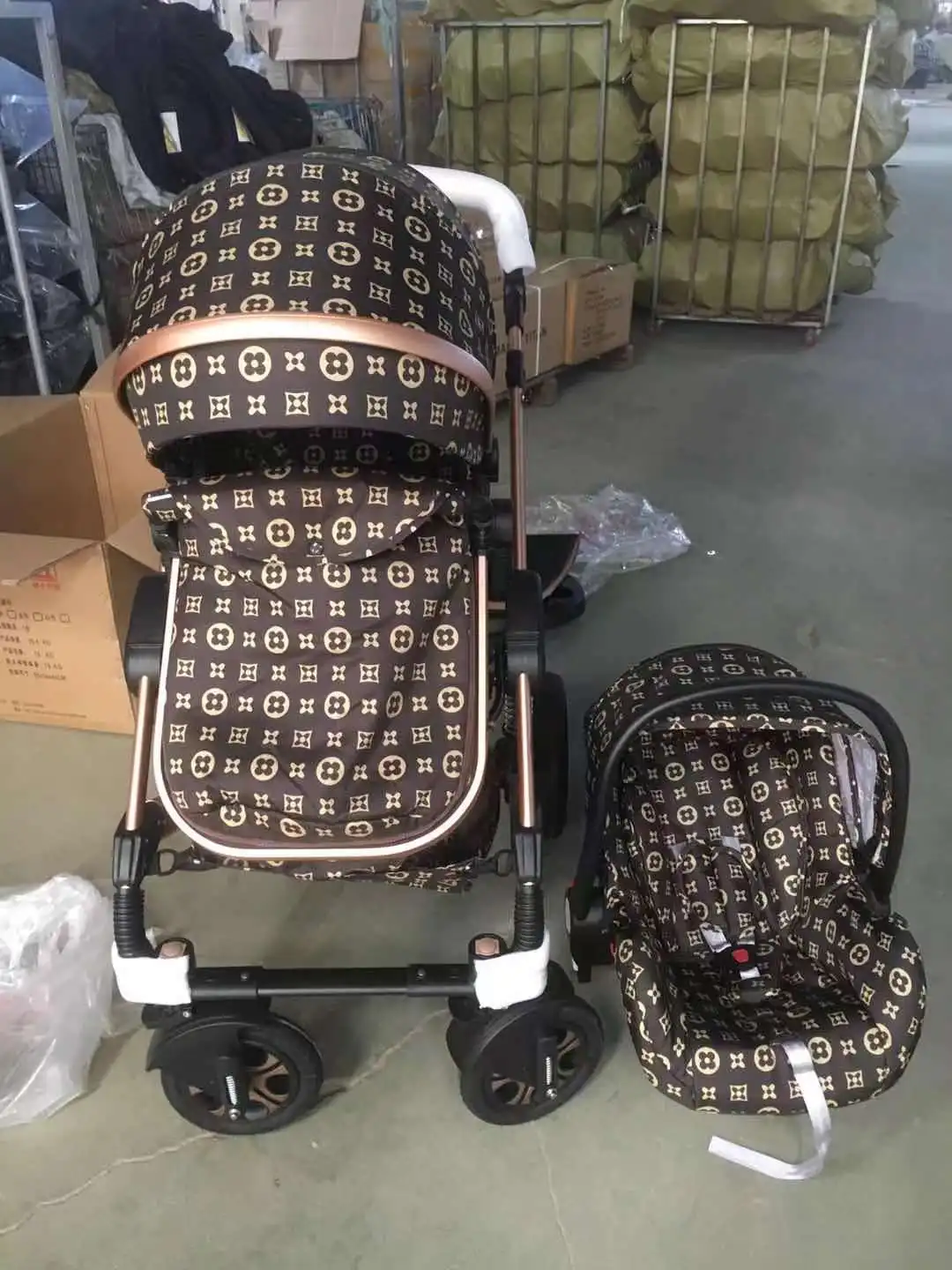 Free Louis Vuitton with 3 In 1 Baby Stroller New for Sale in Wht
