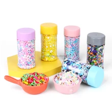 85g Mixed Sprinkles Baking Supplies 9 colors Custom Colorful Storage Bottle Edible Sprinkles Cake Decoration for Baking Shop