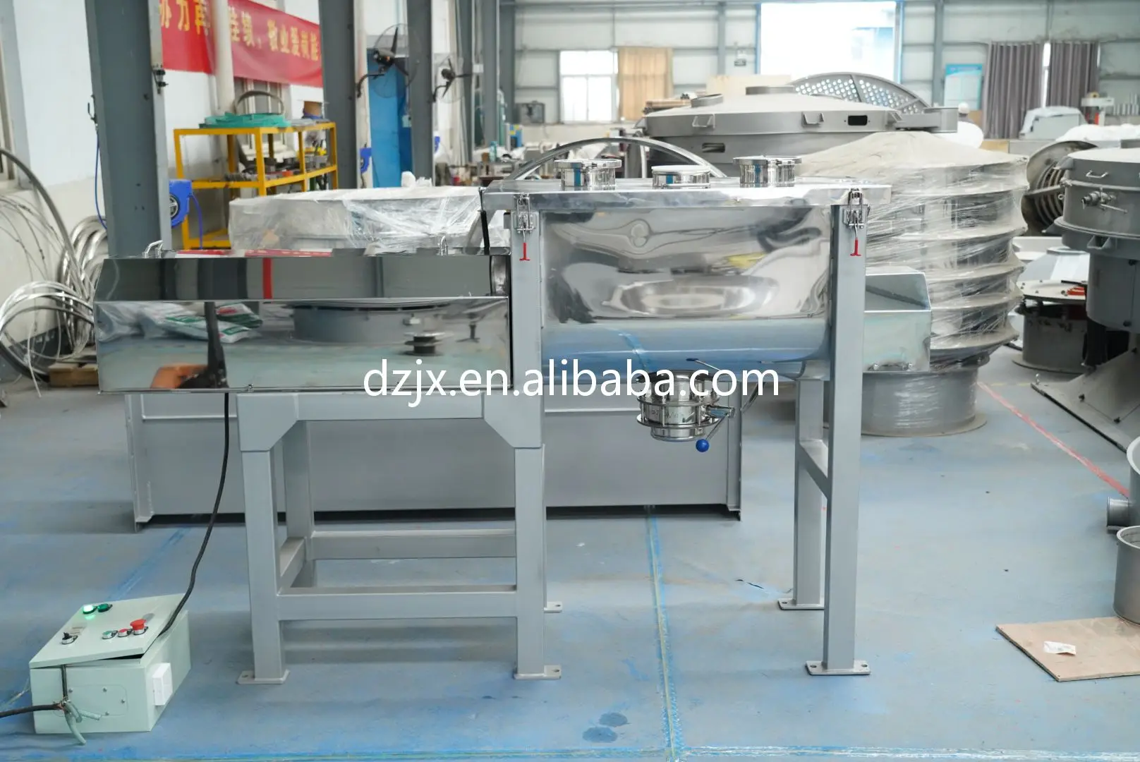 Dzjx 100 500 5000 Liter Food Powder Horizontal Ribbon Blender Mixer Powder Mixing Machine 100 Kg