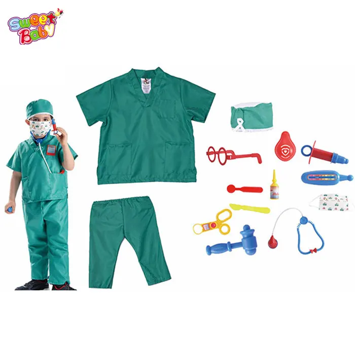 Костюм на Хэллоуин, полицейский рабочий пожарный пилот, врач, ролевые игры, детское выступление, косплей-шоу, детская одежда