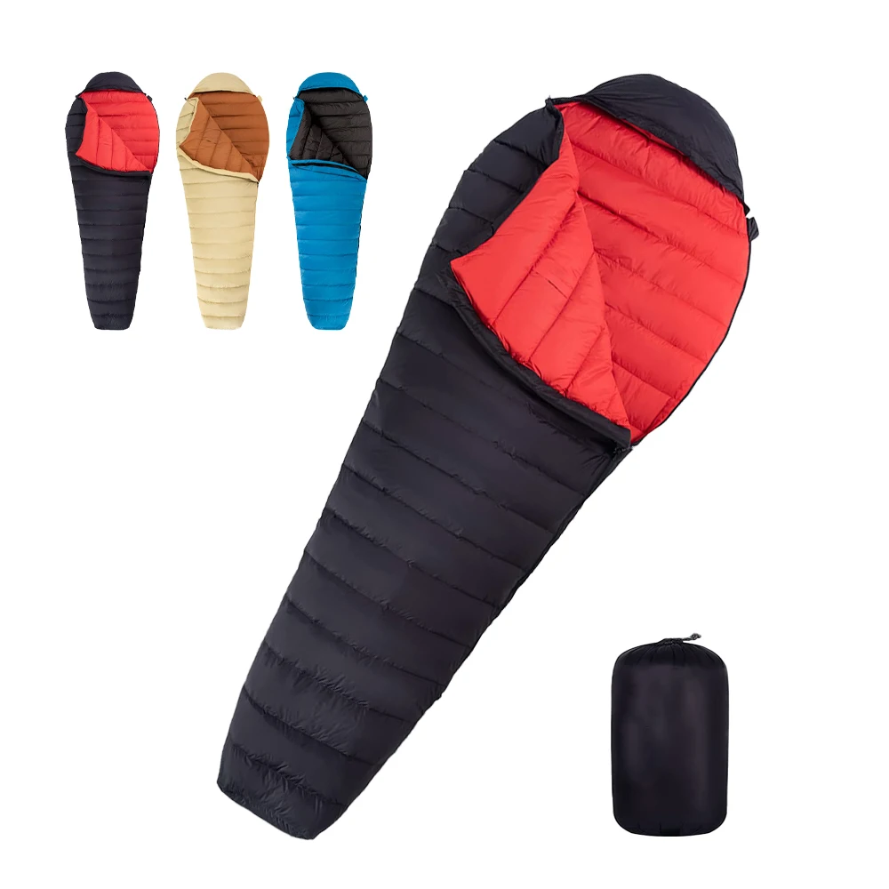 New Arrival Waterproof Portable Duck Down Sleeping Bag Manufacturer With Compression Sack