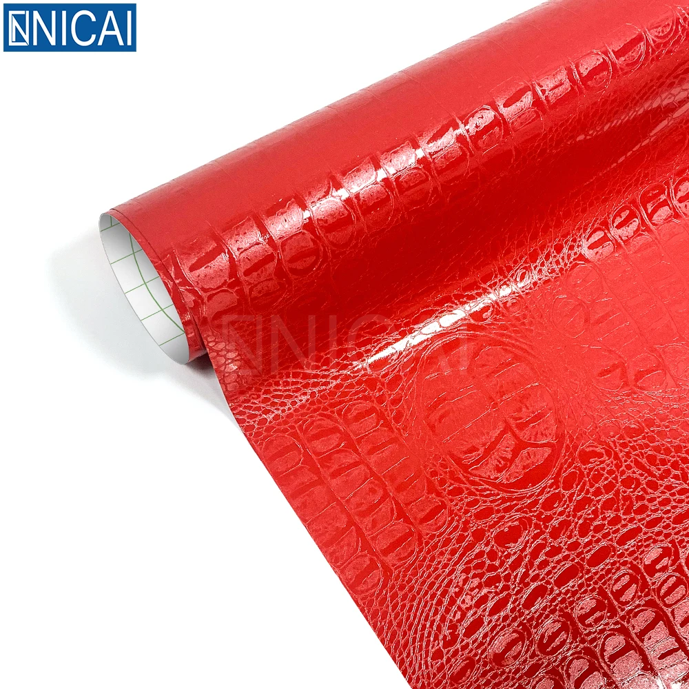Removable Glue Car Wrap Vinyl 1.52*30m Crocodile Skin Car Body Vinyl