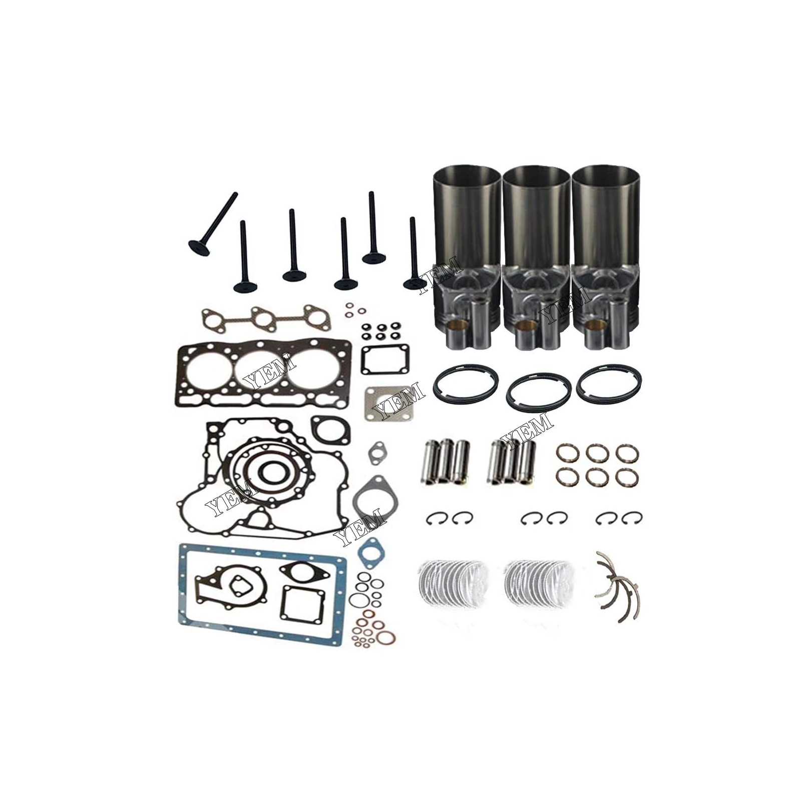 Machinery Overhaul Kit for Isuzu 3LD1-PA Engine for Hitachi EX30U EX32UE EX35U EX36UE EX270NA Standard Size Engine Parts