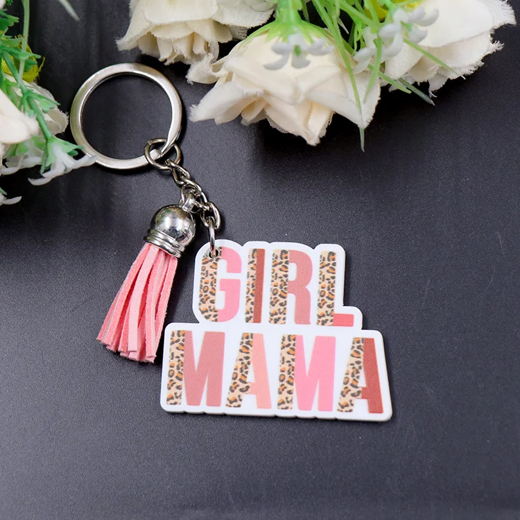 KHS194KH1102 Good Quality 2022 New Girl MAMA Mother's Day Gift White Acrylic Keychain supplier