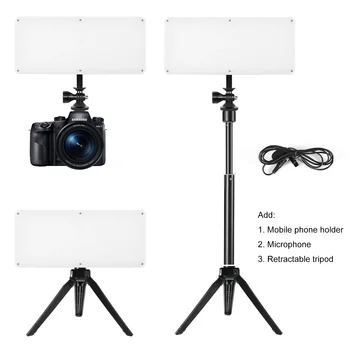 GVM 20W 2pcs RGB LED Video Light with APP Control Desk Photography Lighting for Youtube Live Gaming Photo Lamp Video Recording product image
