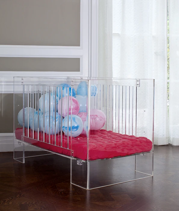 acrylic baby cot
