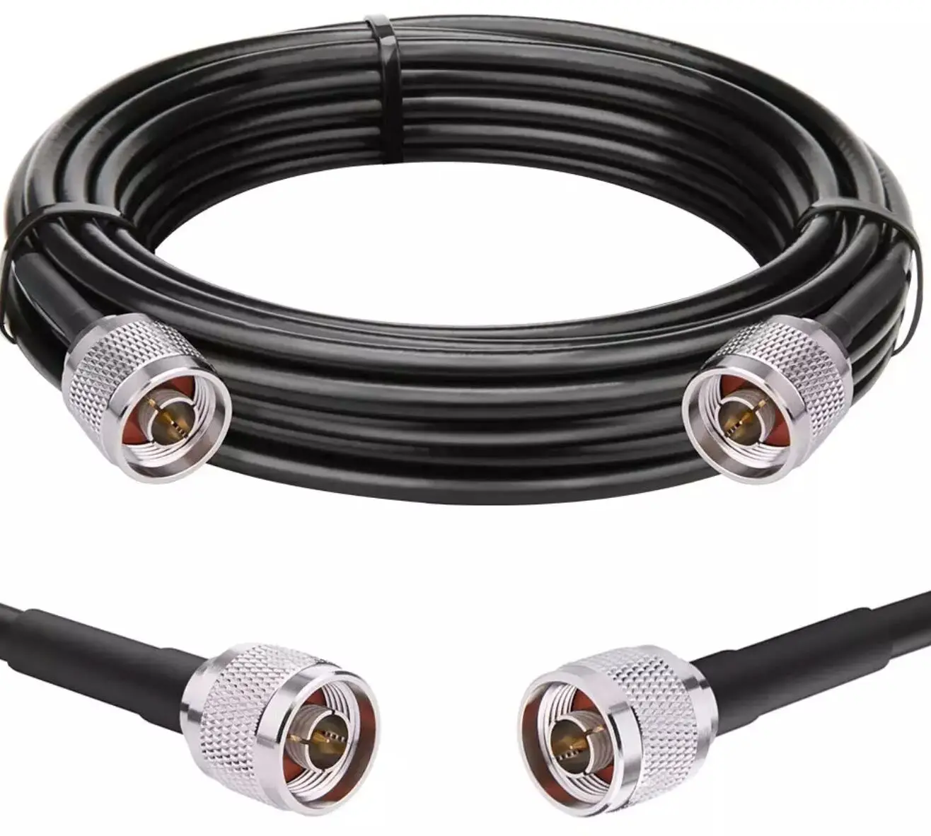 Factory wholesale 50 ohm low loss coaxial cable RG214/U tinned copper solid PE insulation LSZH jacket for telecommunication