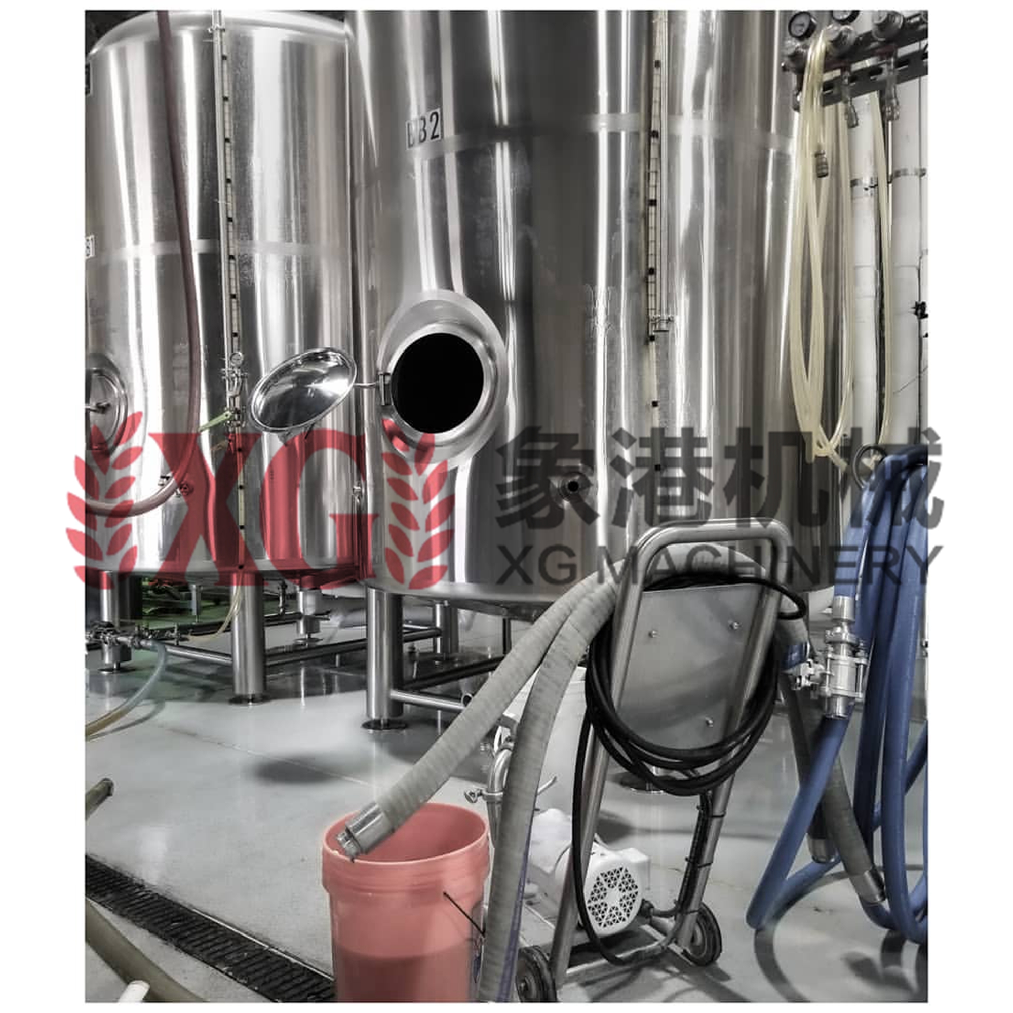 Однослойный горизонтальный Резервуар IBC 3500L 35HL 30BBL яркое пиво