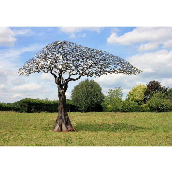 Edelstahl Künstliche Metall Baum Skulptur