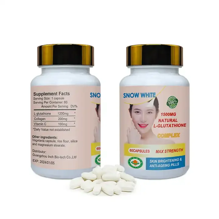 Private label Wholesale whitening supplement glutathion pills skin whitening capsule 1500 mg softgel capsule with anti-aging