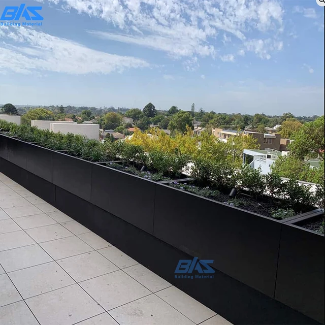 Rustproof Aluminum Planter Boxes Large Outdoor Metal Pots Custom Design Bulk Landscaping Supply Garden Privacy Partition