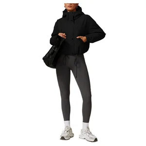 Women's Winter Warm Zip up Hoodie Coat Breathable and Loose Fitness Fleece Jacket With Print for Adults