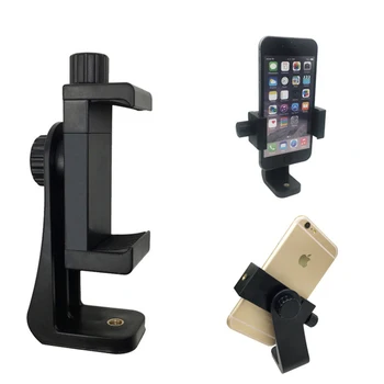 Universal Mount Adapter Cell Phone Clip Holder Vertical 360 Rotation Tripod Stand for iPhone X 7 Plus Samsung