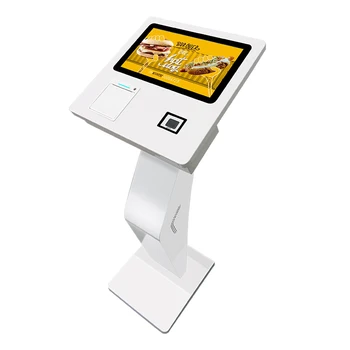 New Technology 15.6 Free Standing Sleek AIO self service kiosk with printer QR NFC scanner With Favorable Price