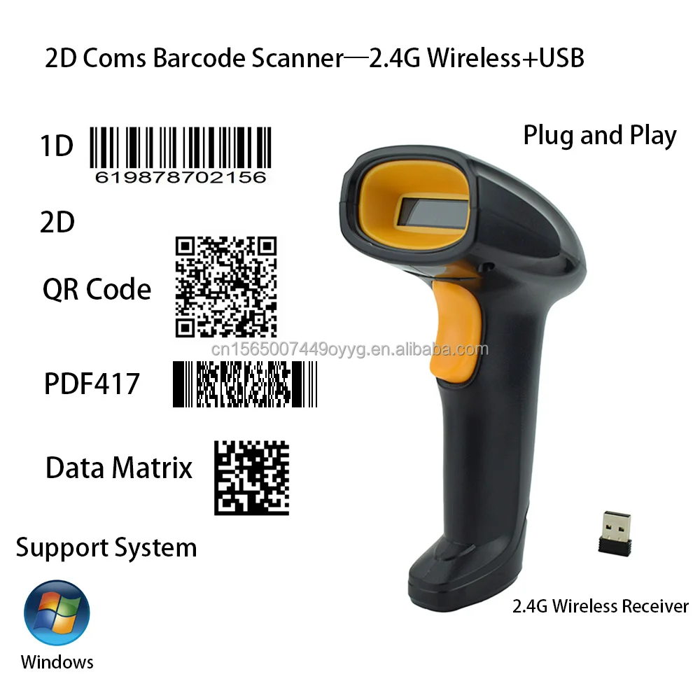 Automatic Scan Wireless Barcode Scanner Inventory Management System 1D ...
