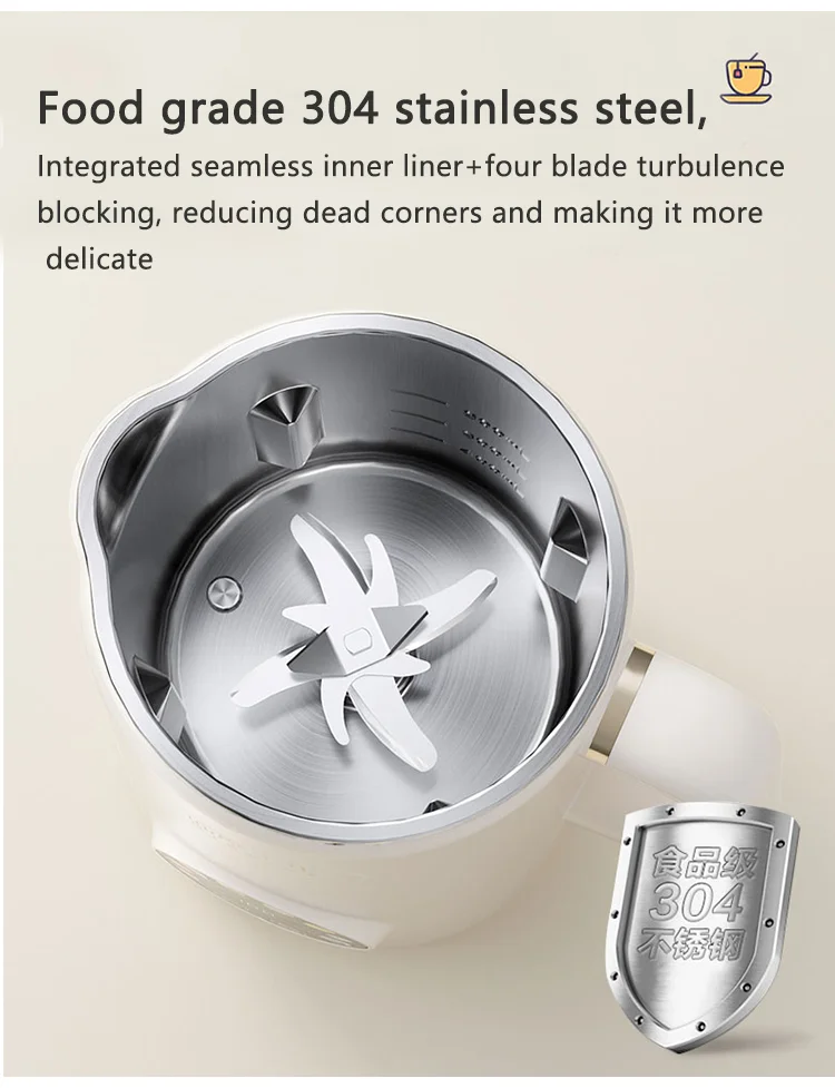 800ml Powerful Electric Machines Soya Milk Machine Heating Automatic Milk Soup Maker Blender Nut Soymilk Maker