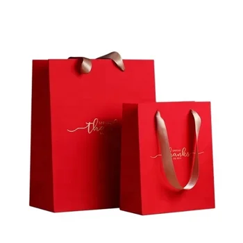 Wholesale Cheap Price Custom Logo White Mini Small Luxury Paperbag Fancy Favor Wedding Door Paper Gift Bag with Ribbon Handles