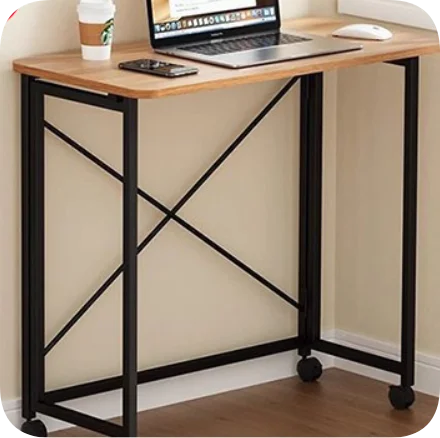 Multifunctional Modular Small Folding Desk Simple Wooden Writing Table Computer Desk Bed Bedside Study Desks Wheels Bedroom