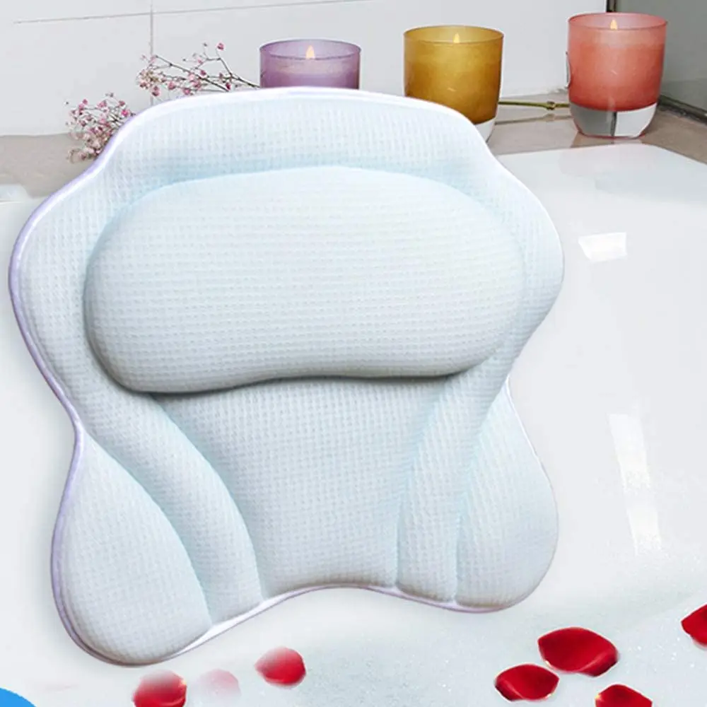 tencel fiber bath pillow - non slip spa bath pillow,more silky