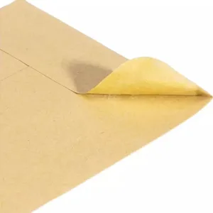Wholesale Custom Logo Kraft Paper Envelopes OEM ODM Customized Shipping Packaging Postage Seal Water Glue for Secure Seal