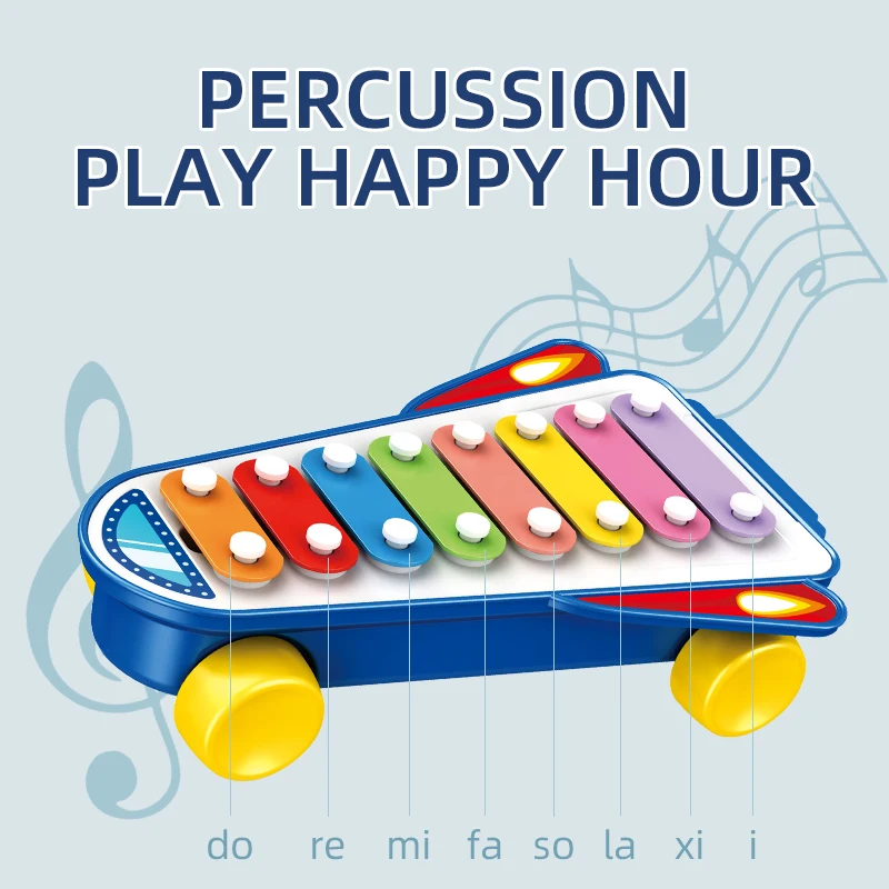 Instrumento Musical De Juguete Pull Along Plastic Toys Knock On Piano