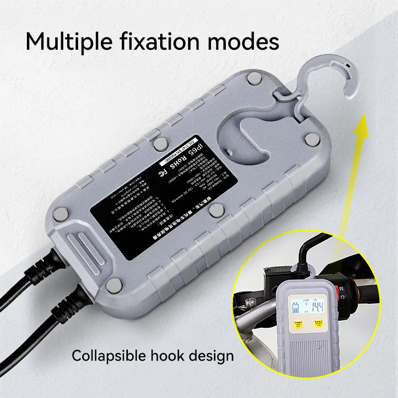 Boost Mode Car Battery Charger 12V 6V 4.5Ah Fast Current Adjustable Gel Agm Wet Lead Acid Lifepo4 Battery Charger