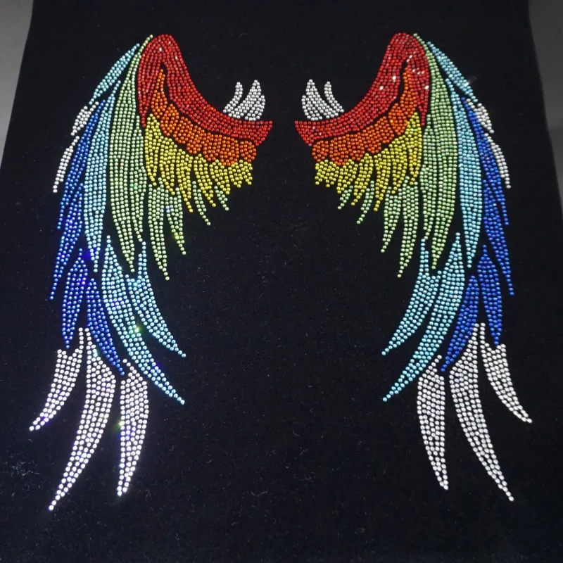 Free sample Professional large design lion crystal beads rhinestone transfer for clothing