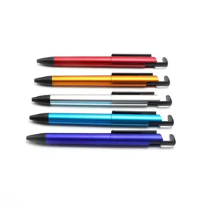 Wholesale Plastic Ball Point Pen Twist Action Multi Function Mobile Phone Holder  Pen