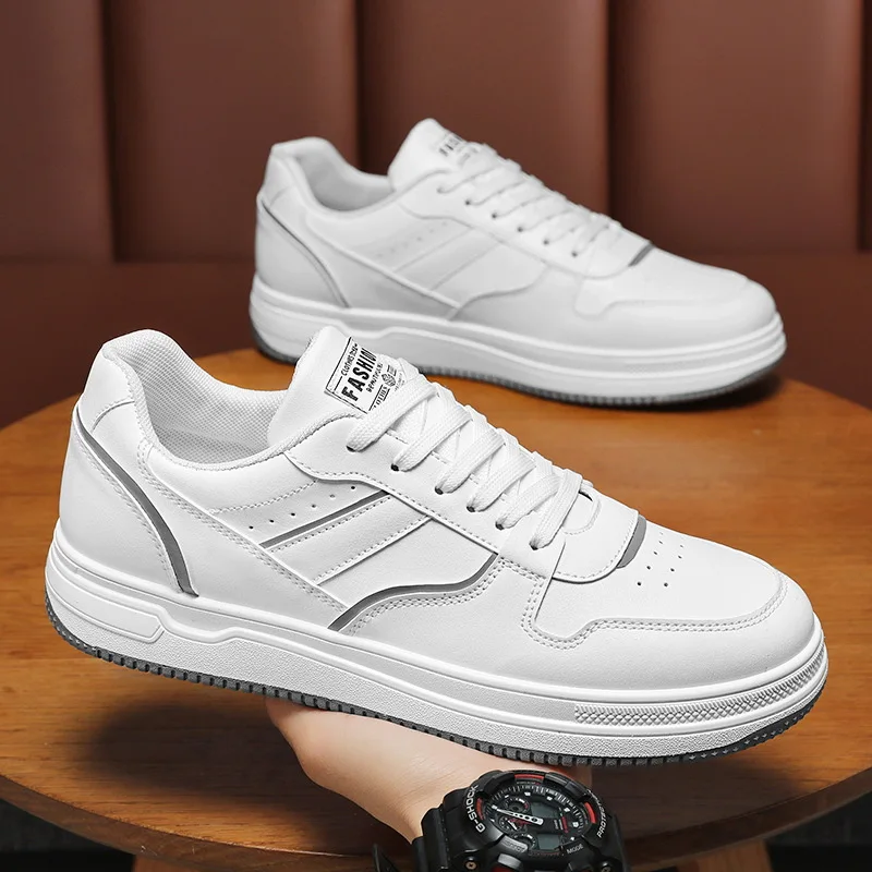Men's shoes spring style new breathable white shoes casual board shoes men's