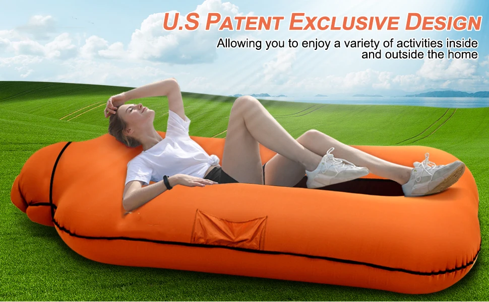 Modern Custom Inflatable Lounger Beach Bed Chair Waterproof Antiair