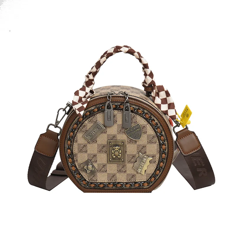 Wholesale 2023 Designer Fashion Small Round Handbag Top Handle Crossbody Bag  Woman Bag From m.