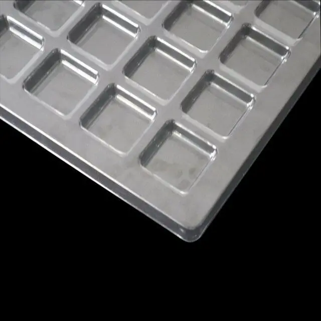 Custom PET clear Plastic Inserts for Food Dessert Chocolate Packaging Blister Box