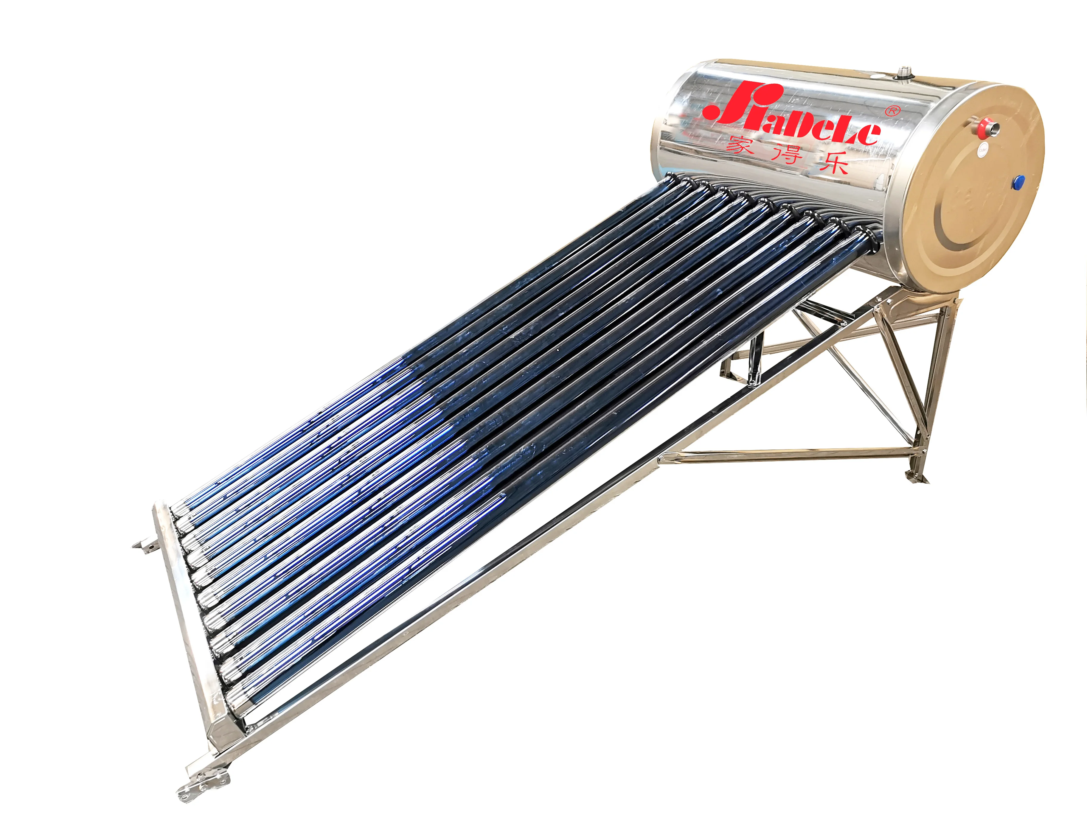 Factory Price Small Frame 80L Solar Water Heater Roof Frame Calentadores De Agua Solares Low Pressure Sun Power Water Heater