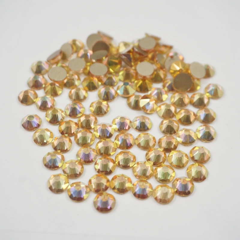 Best quality factory wholesale flatback crystal rhinestones glitter stones non hot fix glass rhinestones for cup decoration