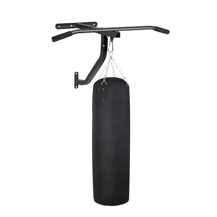 PINJIAN Wall Mount Boxing Sandbag Rack Punching Bag Stand Heavy Pull up Training Punching Bag Rack Wall Rack