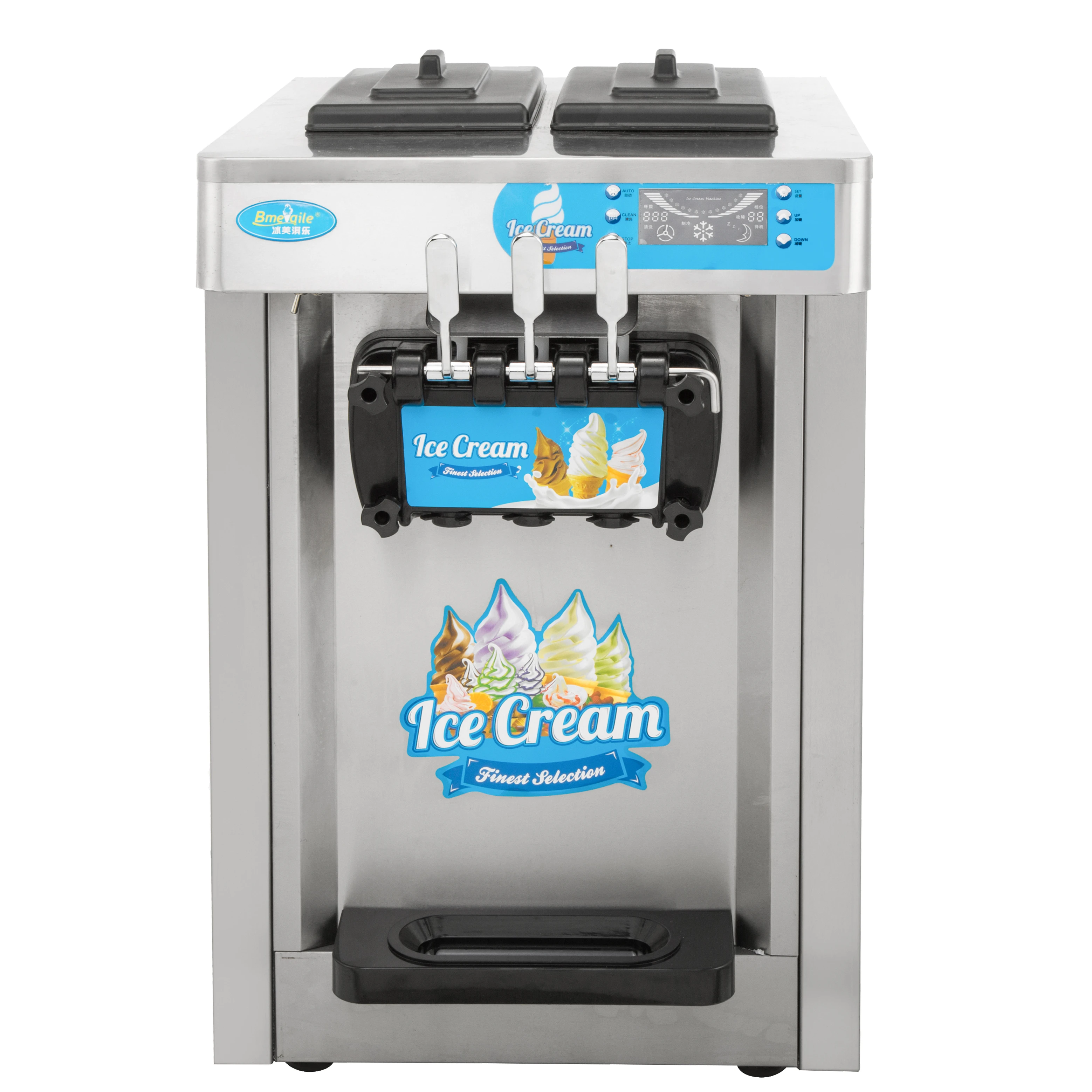 Ice  Cream Machine Chinese Automatic 3 Flavors Soft Ice Cream Machine