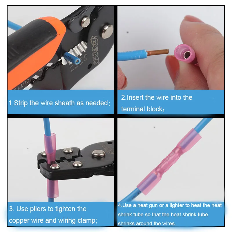 Blue Wire Connectors 100-Pack Blue 3M Heat Shrink Butt Connectors - Foto 12