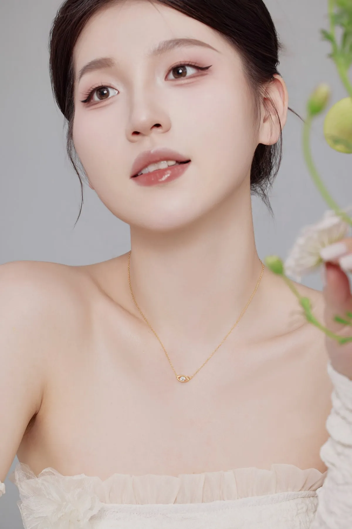 KAKODIY New Fashion 18K Gold Plated Jewelry 925 Sterling Silver Devil's Eye Pendant Necklace Cubic Zirconia Women's Necklace detail 4