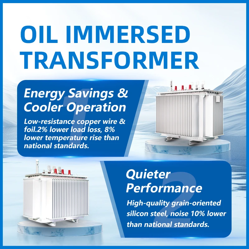 JIUZHOU GROUP Factory-Direct Power Transformer Fully Enclosed Silicon Steel Core Booster Oil Immersed Distribution Equipment