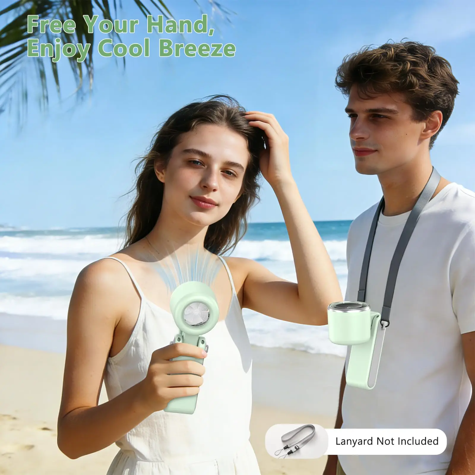 Mini Handheld Cooling Fan, Portable, LED - detail 14