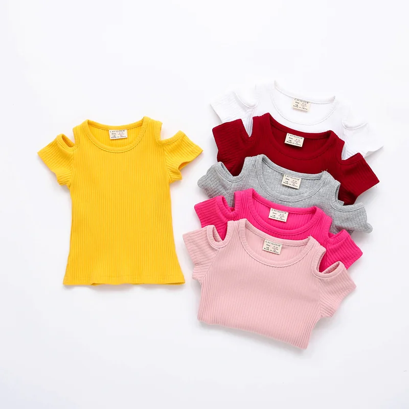 Baby Girls Short Sleeves T-Shirts Summer Casual Clothes Toddler Kids Blouse  Tops Children Cotton Clothing T-shirt