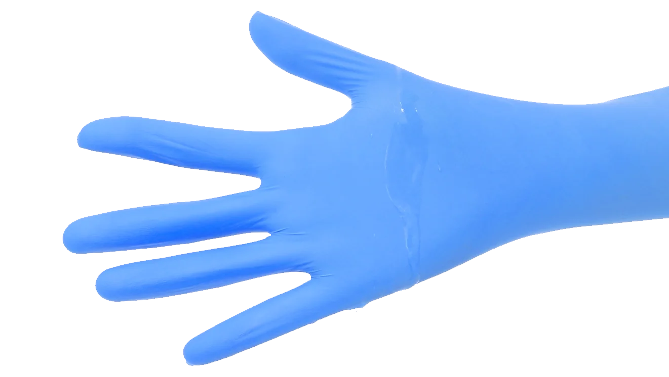 Exam Glove Nitrile Disposable Blue Color En455 Powder Free Medical Nbr