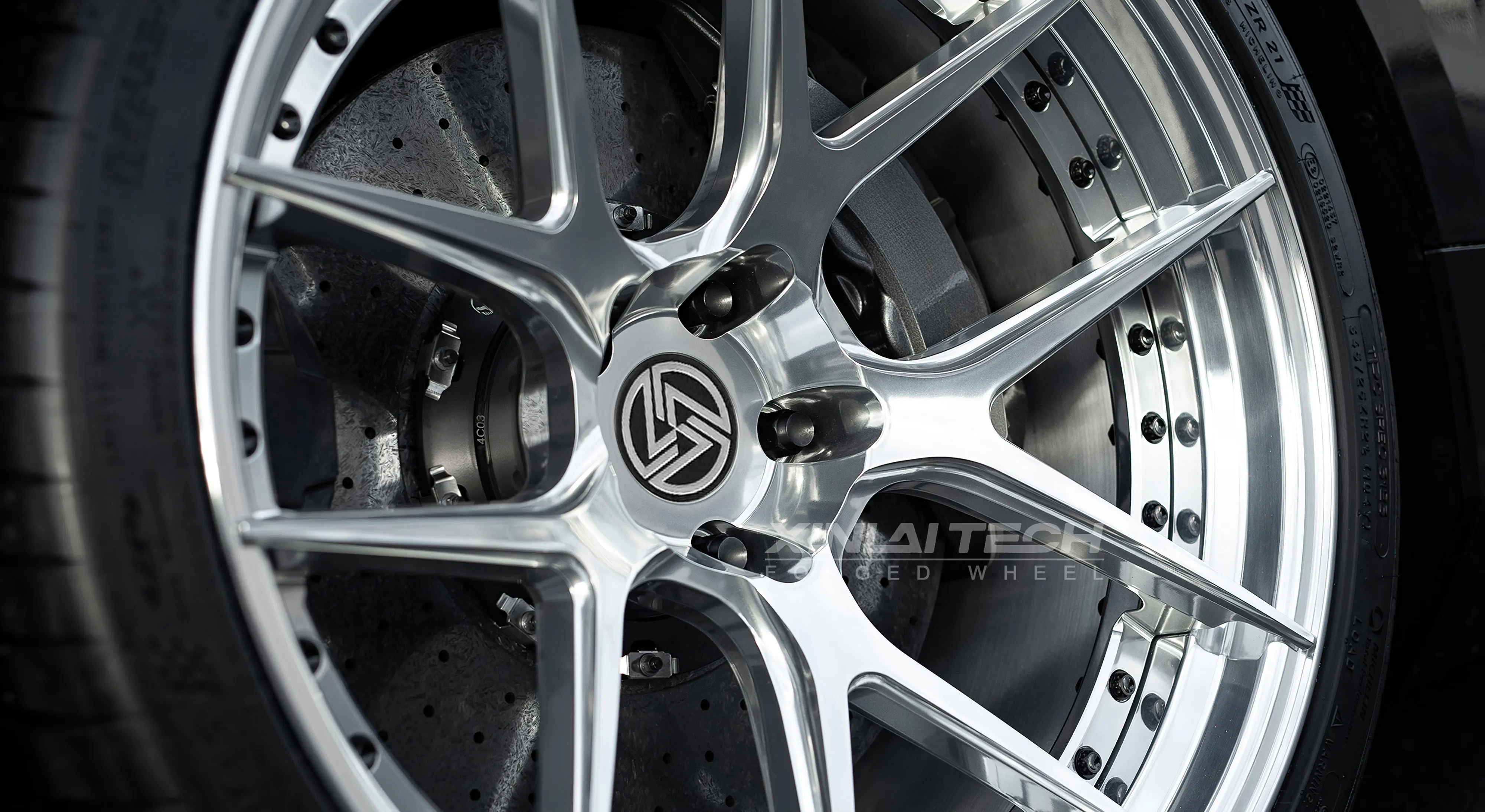 XL 2-piece Forged Silver Brushed Wheel 5x120 5x112 5x114.3 Custom Wheels 18 19 20 21 22 23 Inch Racing Car Wheel for Corvette - Image 3