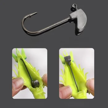 10.5g 14g 18.5g Lifelike Shrimp Baits Midwater Lure for Saltwater Fish & Sea Bass Realistic Jigs with Luminous Features – Metal Jig – view 5